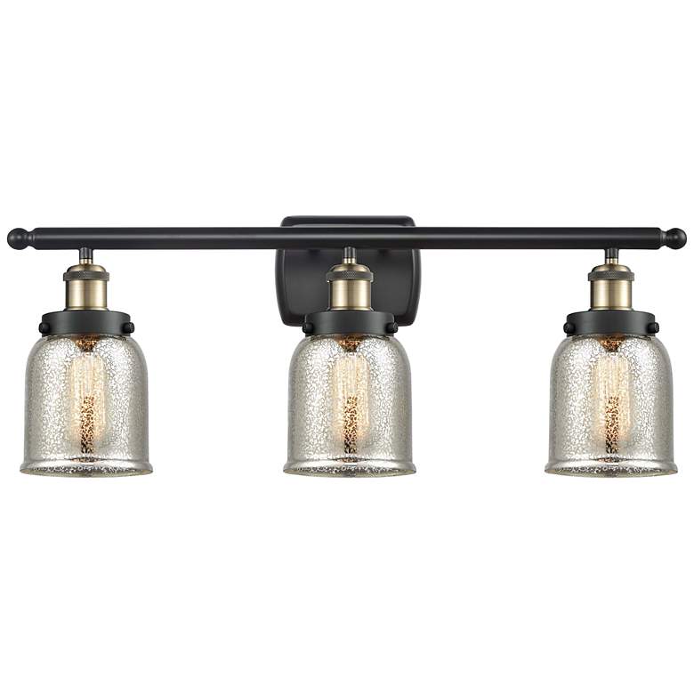 Image 1 Ballston Urban Bell 5 inch 3 Light 26 inch LED Bath Light - Black Brass -