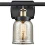 Ballston Urban Bell 5" 3 Light 26" LED Bath Light - Black Brass -