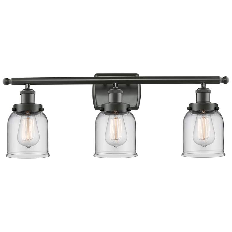 Image 1 Ballston Urban Bell 5" 3 Light 26" LED Bath Light - Bronze - Clea