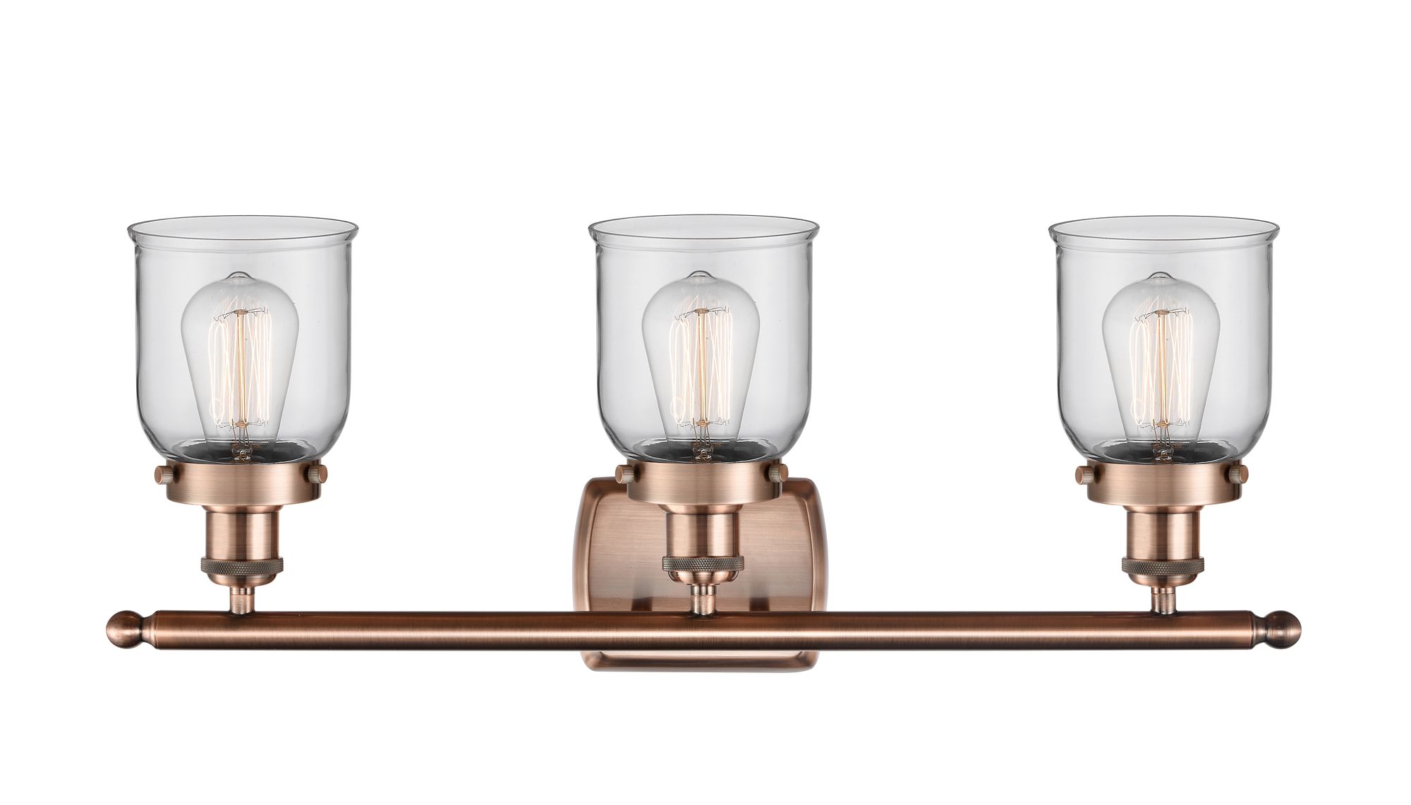 Image 2 Ballston Urban Bell 5" 3 Light 26" LED Bath Light - Copper - Clea more views