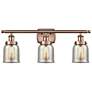 Ballston Urban Bell 5" 3 Light 26" LED Bath Light - Copper - Silv