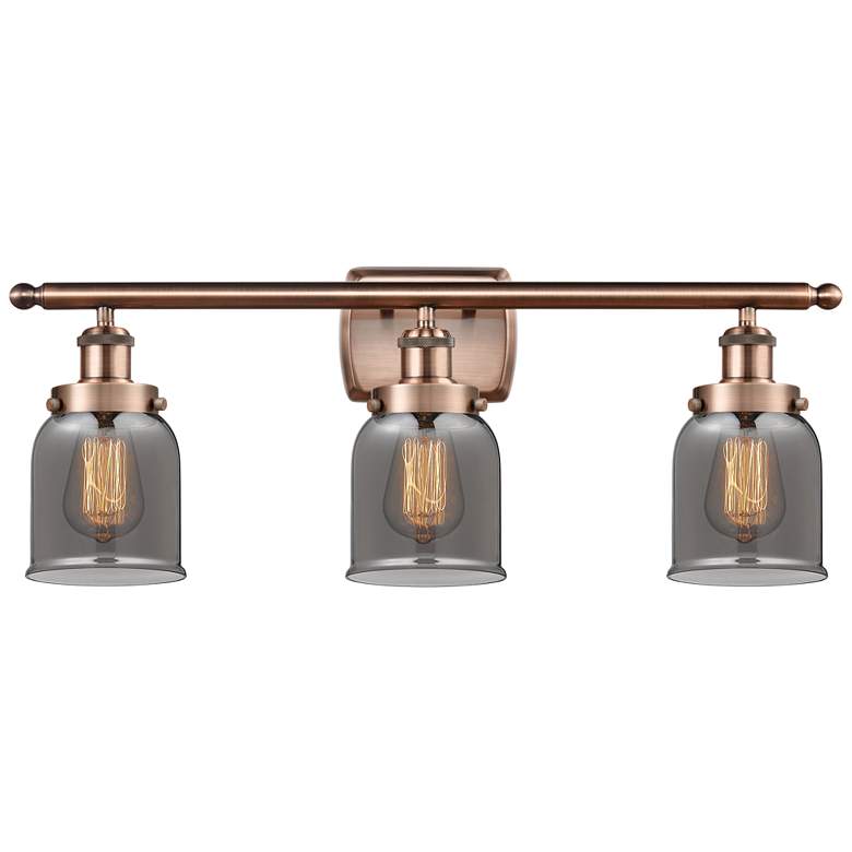 Image 1 Ballston Urban Bell 5 inch 3 Light 26 inch LED Bath Light - Copper - Smok