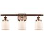 Ballston Urban Bell 5" 3 Light 26" LED Bath Light - Copper - Whit