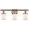 Ballston Urban Bell 5" 3 Light 26" LED Bath Light - Copper - Whit