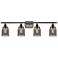 Ballston Urban Bell 5" 36"W 4 Light Bronze Bath Light w/ Smoke Sh