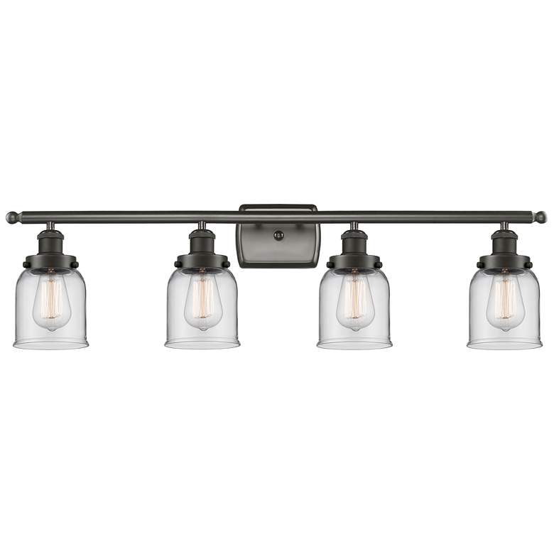 Image 1 Ballston Urban Bell 5" 36"W 4 Light Bronze Bath Vanity Light w/ C