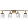 Ballston Urban Bell 5" 4 Light 36" Bath Light - Brushed Brass - S