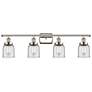 Ballston Urban Bell 5" 4 Light 36" Bath Light - Polished Nickel -