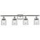 Ballston Urban Bell 5" 4 Light 36" Bath Light - Satin Nickel - Cl