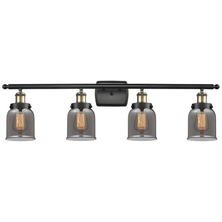Image 1 Ballston Urban Bell 5" 4 Light 36" LED Bath Light - Black Brass -