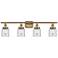 Ballston Urban Bell 5" 4 Light 36" LED Bath Light - Brushed Brass