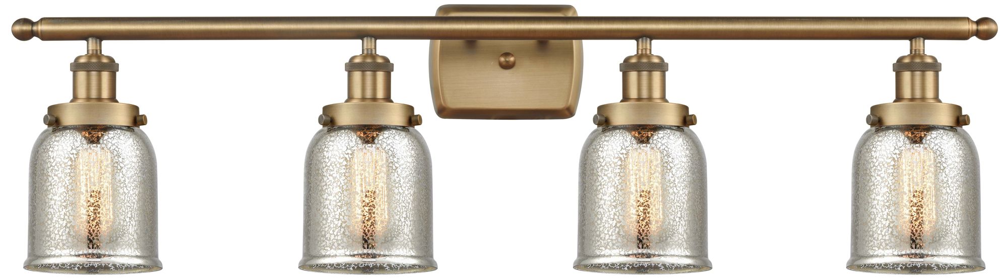 Ballston Urban Bell 5" 4 Light 36" LED Bath Light - Brushed Brass