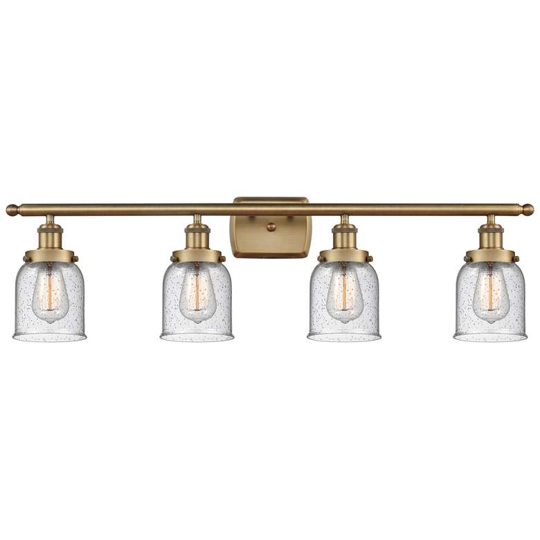 Image 1 Ballston Urban Bell 5" 4 Light 36" LED Bath Light - Brushed Brass