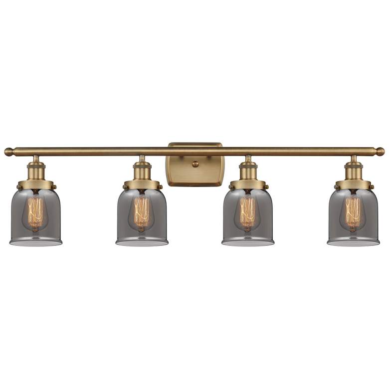Image 1 Ballston Urban Bell 5" 4 Light 36" LED Bath Light - Brushed Brass