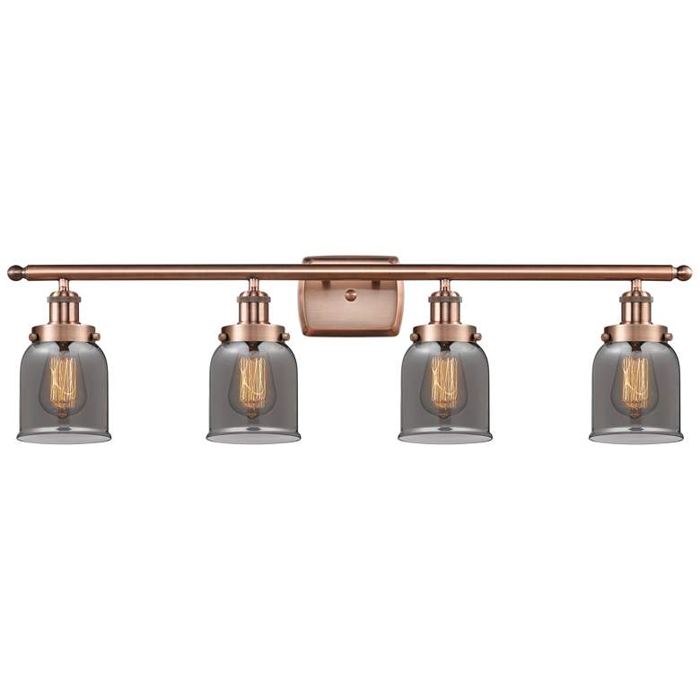 Image 1 Ballston Urban Bell 5" 4 Light 36" LED Bath Light - Copper - Smok