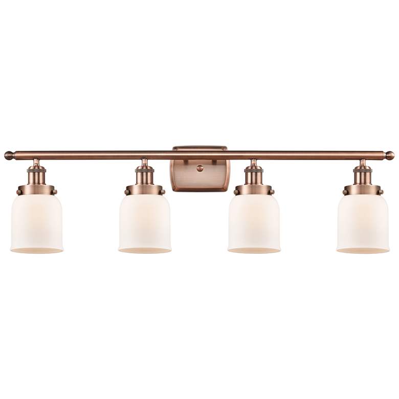 Image 1 Ballston Urban Bell 5" 4 Light 36" LED Bath Light - Copper - Whit