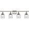 Ballston Urban Bell 5" 4 Light 36" LED Bath Light - Polished Nick