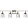 Ballston Urban Bell 5" 4 Light 36" LED Bath Light - Polished Nick