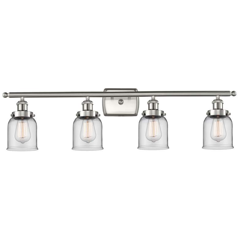 Image 1 Ballston Urban Bell 5" 4 Light 36" LED Bath Light - Satin Nickel