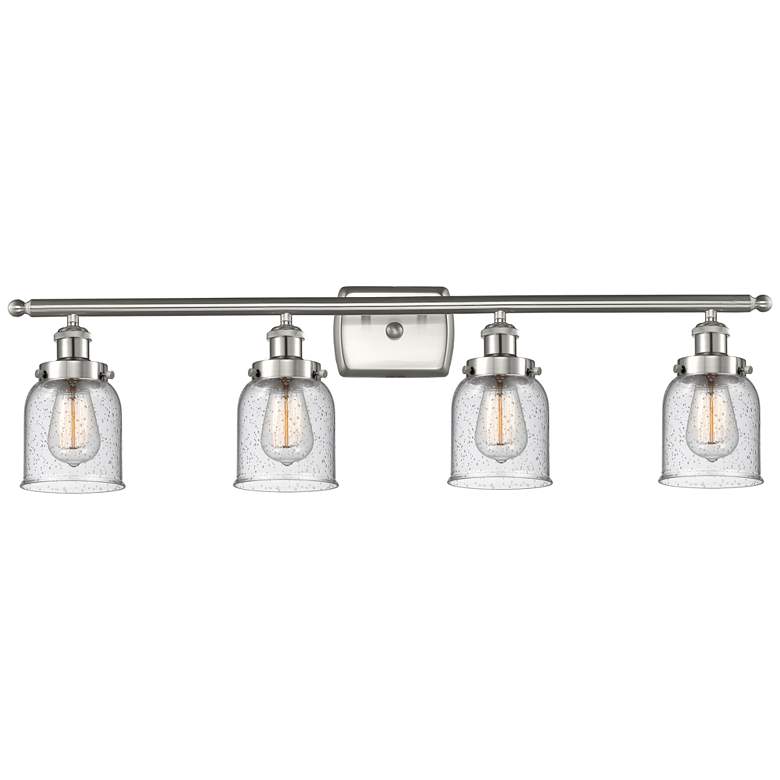 Image 1 Ballston Urban Bell 5" 4 Light 36" LED Bath Light - Satin Nickel