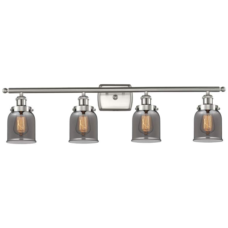 Image 1 Ballston Urban Bell 5" 4 Light 36" LED Bath Light - Satin Nickel