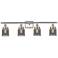 Ballston Urban Bell 5" 4 Light 36" LED Bath Light - Satin Nickel