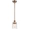 Ballston Urban Bell 5" Antique Copper Stemmed Mini Pendant w/ Deco Sha
