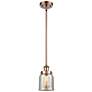 Ballston Urban Bell 5" Antique Copper Stemmed Mini Pendant w/ Mercury