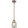 Ballston Urban Bell 5" Antique Copper Stemmed Mini Pendant w/ Mercury
