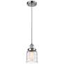 Ballston Urban Bell 5" Chrome Corded Mini Pendant w/ Deco Swirl Shade