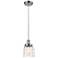 Ballston Urban Bell 5" Chrome Corded Mini Pendant w/ Deco Swirl Shade
