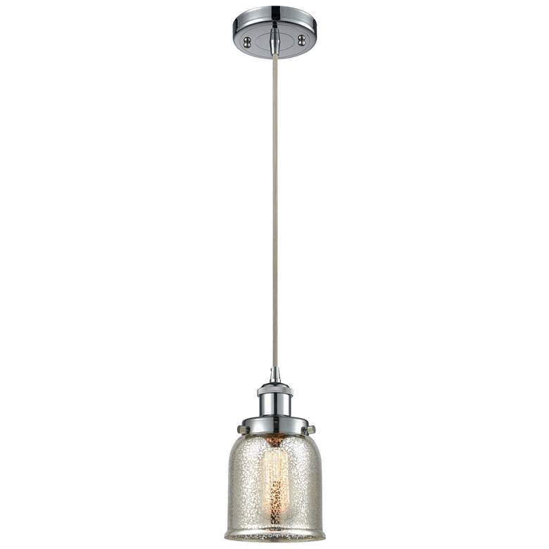 Image 1 Ballston Urban Bell 5" Chrome Corded Mini Pendant w/ Mercury Shade