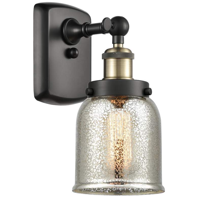 Image 1 Ballston Urban Bell 5" Incandescent Sconce - Black Brass - Mercury Sha