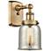 Ballston Urban Bell 5" Incandescent Sconce - Brass - Mercury Shade