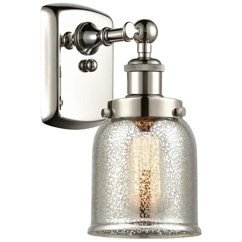 Image 1 Ballston Urban Bell 5" Incandescent Sconce - Nickel - Mercury Shade
