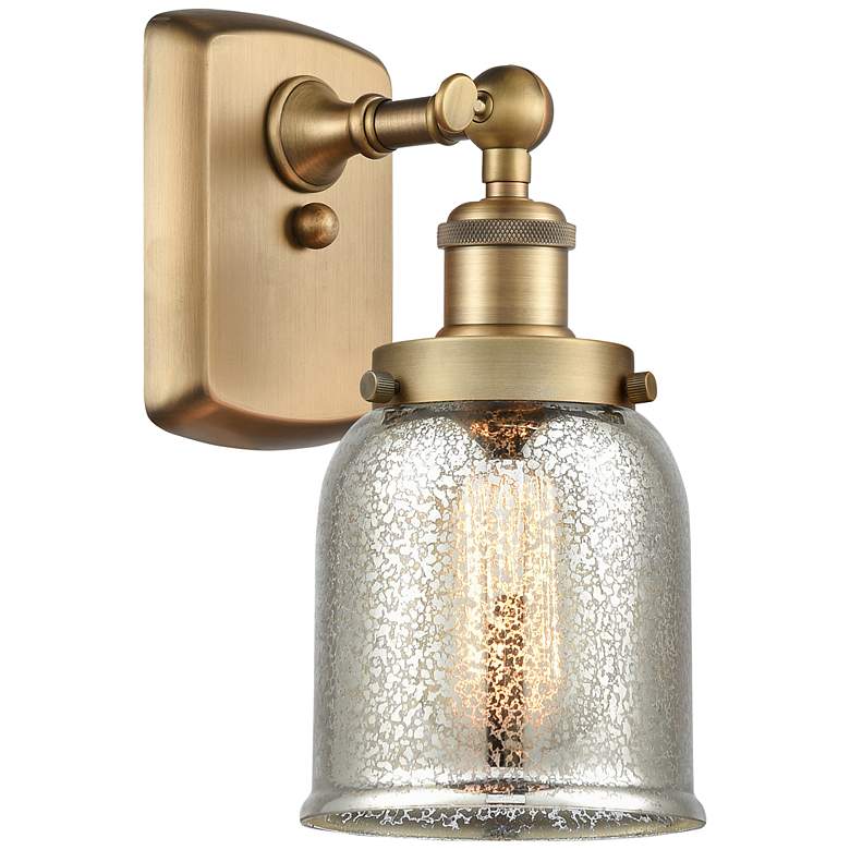 Image 1 Ballston Urban Bell 5" LED Sconce - Brass Finish - Mercury Shade