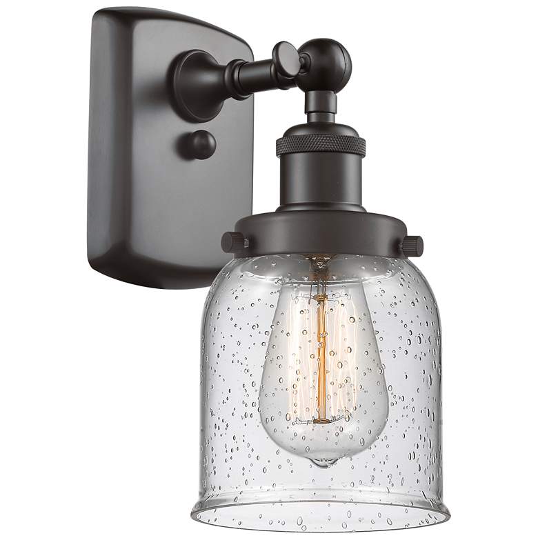 Image 1 Ballston Urban Bell 5" LED Sconce - Bronze Finish - Seedy Shade