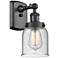 Ballston Urban Bell 5" LED Sconce - Matte Black Finish - Seedy Shade