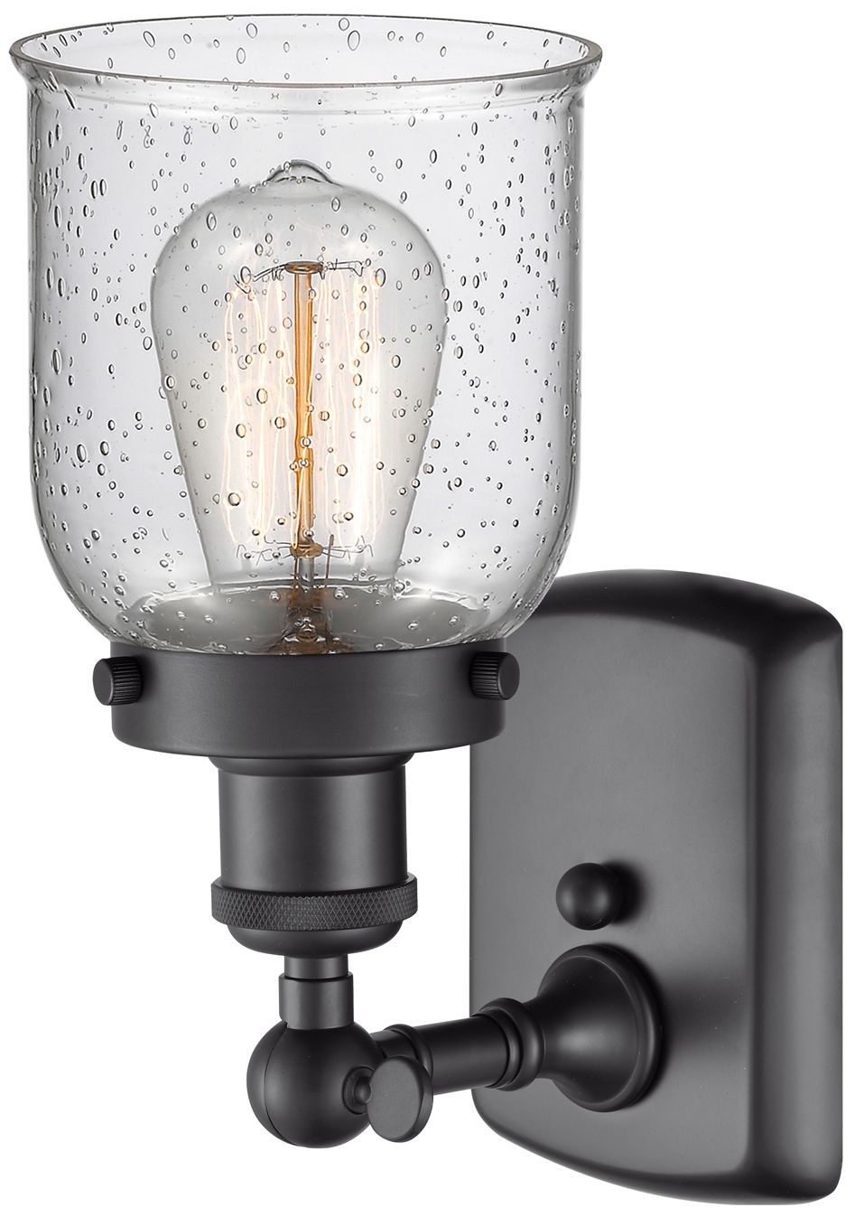 Image 2 Ballston Urban Bell 5" LED Sconce - Matte Black Finish - Seedy Shade more views