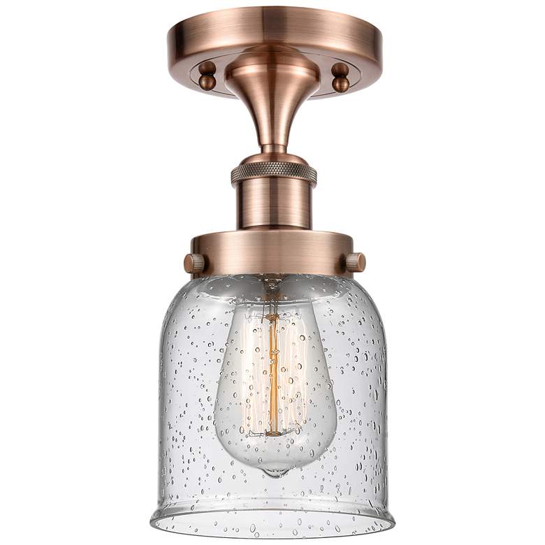 Image 1 Ballston Urban Bell  5 inch LED Semi-Flush Mount - Antique Copper - Seedy 