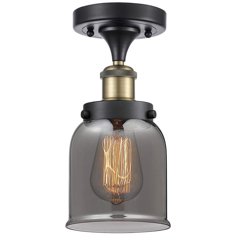 Image 1 Ballston Urban Bell 5" LED Semi-Flush Mount - Black Brass - Plated Sm