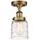 Ballston Urban Bell 5" LED Semi-Flush Mount - Brushed Brass - Deco Sw