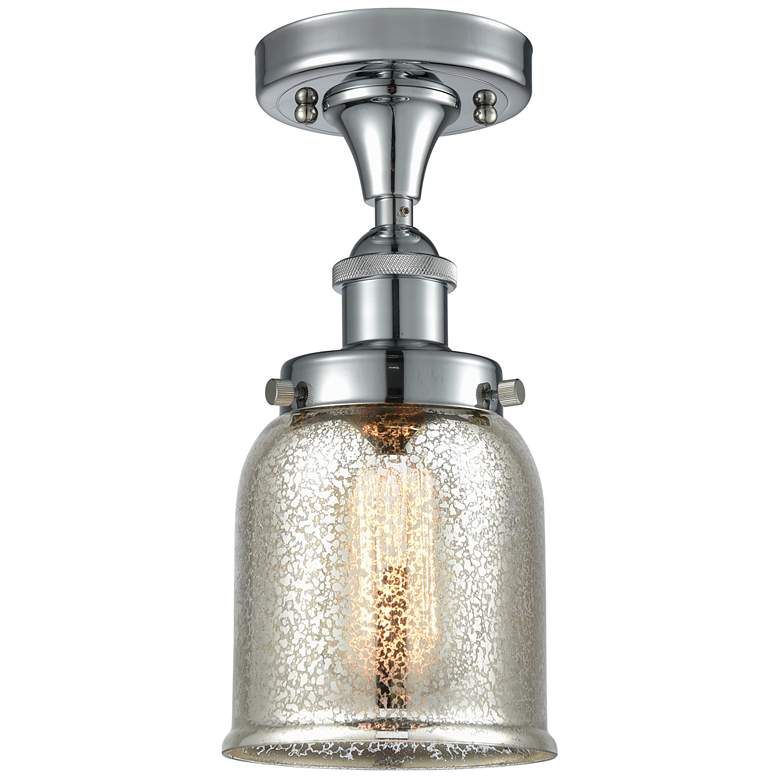 Image 1 Ballston Urban Bell 5" LED Semi-Flush Mount - Chrome - Silver Mercury