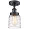 Ballston Urban Bell 5" LED Semi-Flush Mount - Matte Black - Deco Swir