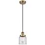 Ballston Urban Bell 5" Mini Pendant - Brushed Brass - Clear Shade