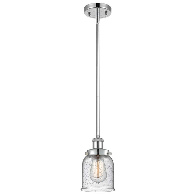 Image 1 Ballston Urban Bell 5" Polished Chrome Stemmed Mini Pendant w/ Seedy S