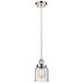 Ballston Urban Bell 5" Polished Nickel Corded Mini Pendant w/ Seedy Sh