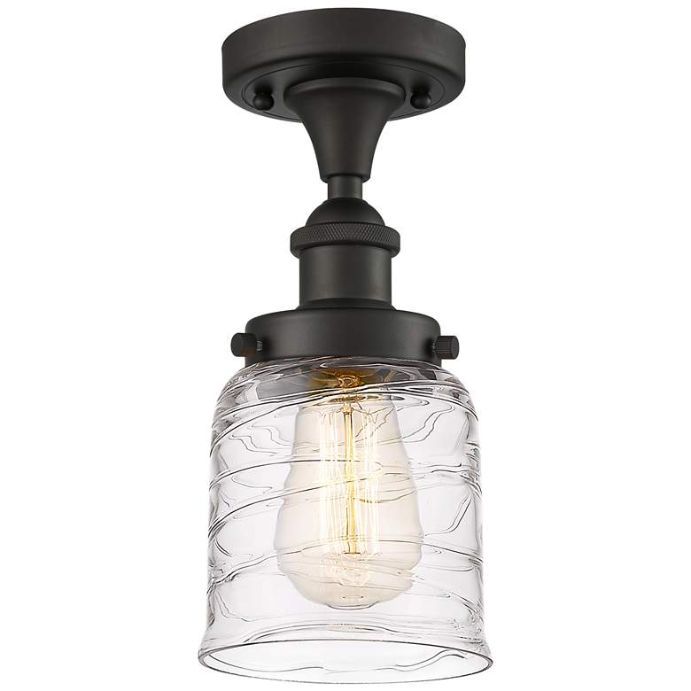 Image 1 Ballston Urban Bell 5" Semi-Flush Mount - Oil Rubbed Bronze - Deco Sw
