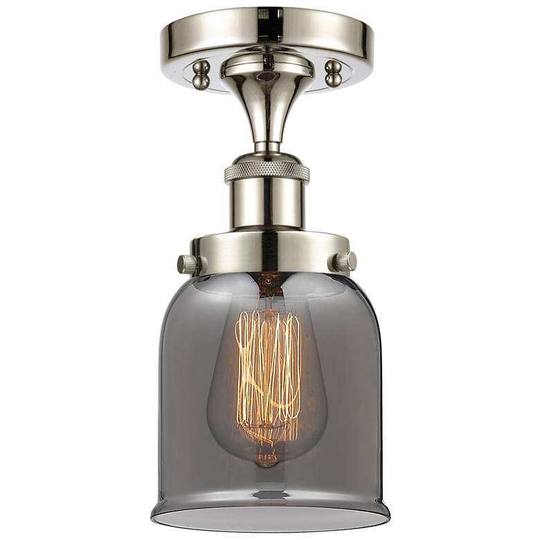 Image 1 Ballston Urban Bell 5" Semi-Flush Mount - Polished Nickel - Plated Sm