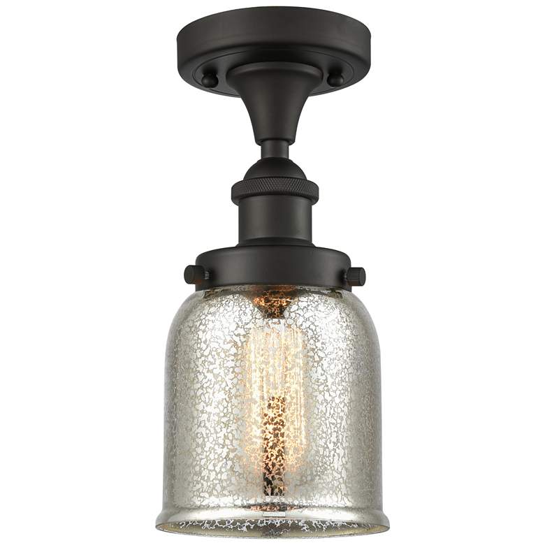 Image 1 Ballston Urban Bell 5" Semi-Flush - Oil Rubbed Bronze - Silver Mercur